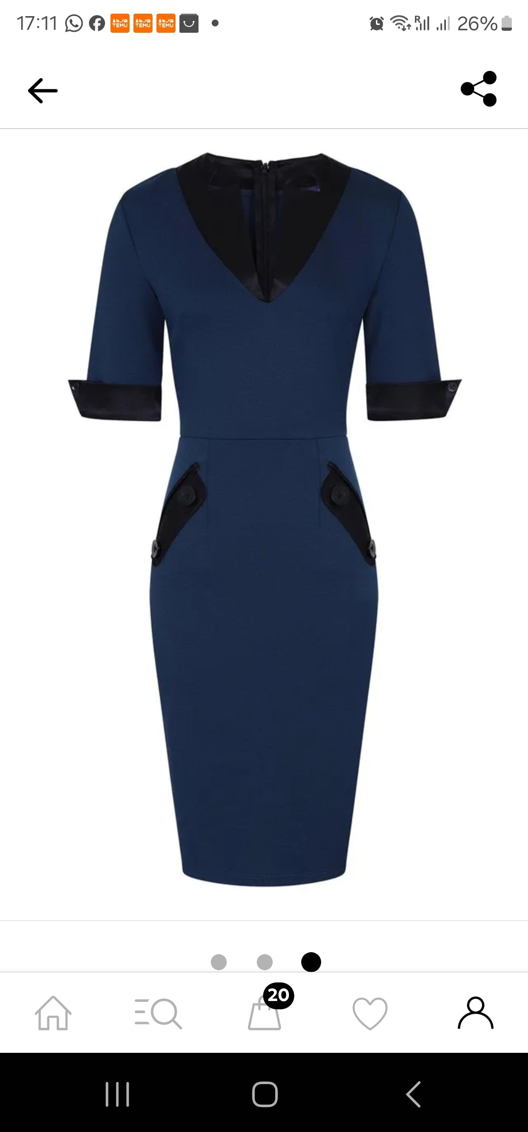 Hot Squash
Contrast Collar
Short-Sleeved Dress | Size 16