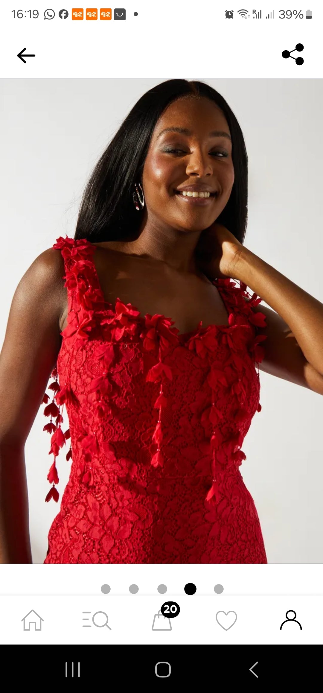 Coast Floral Shoulder Detail Lace Midi Dress | Size 12