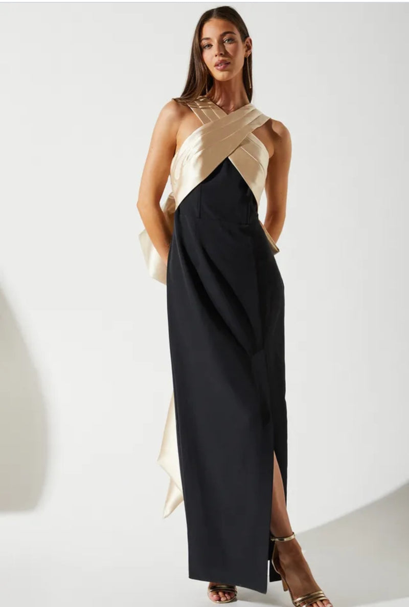 Coast
Cross Over Front Bow
Back Maxi Dress | Size 14