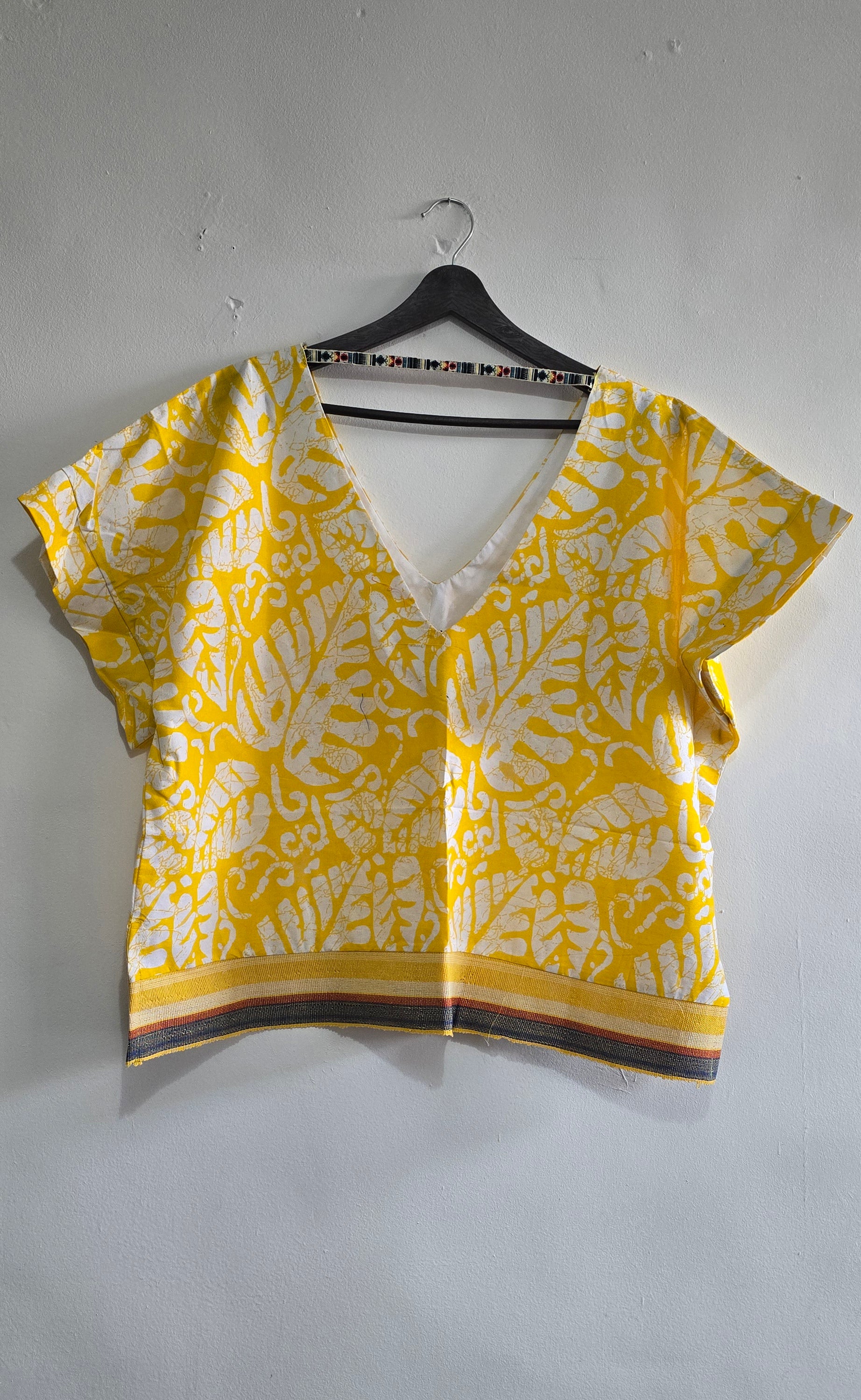 Sunshine Leaf Batik Boxy Top