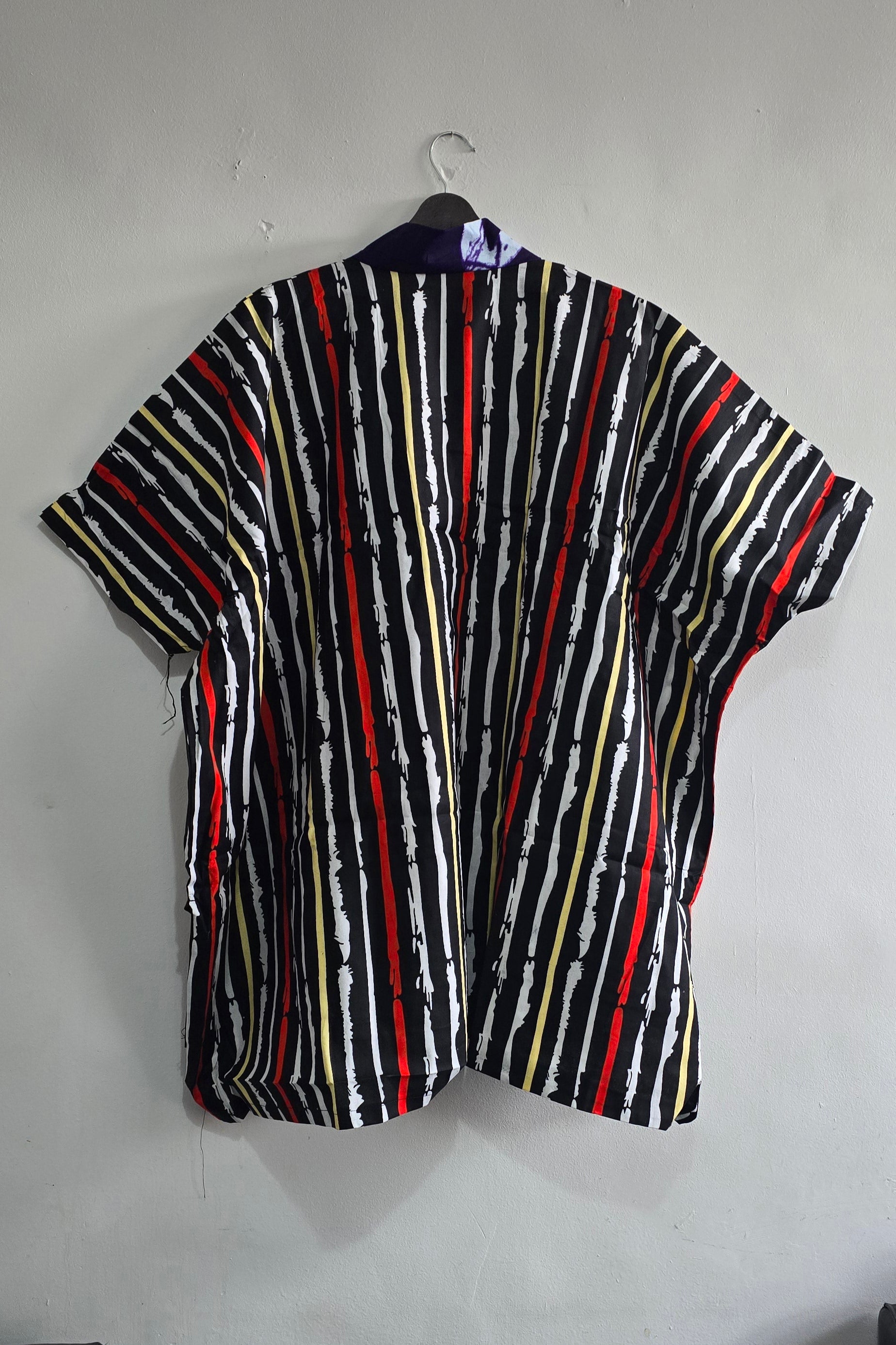 Patchwork Stripes Kaftan – Violet Collar