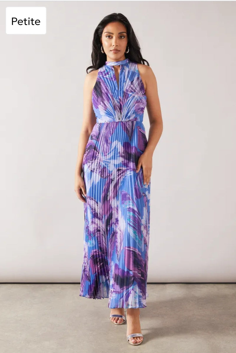 Wallis
Petite Feather Print
Pleated Dress | Size 14