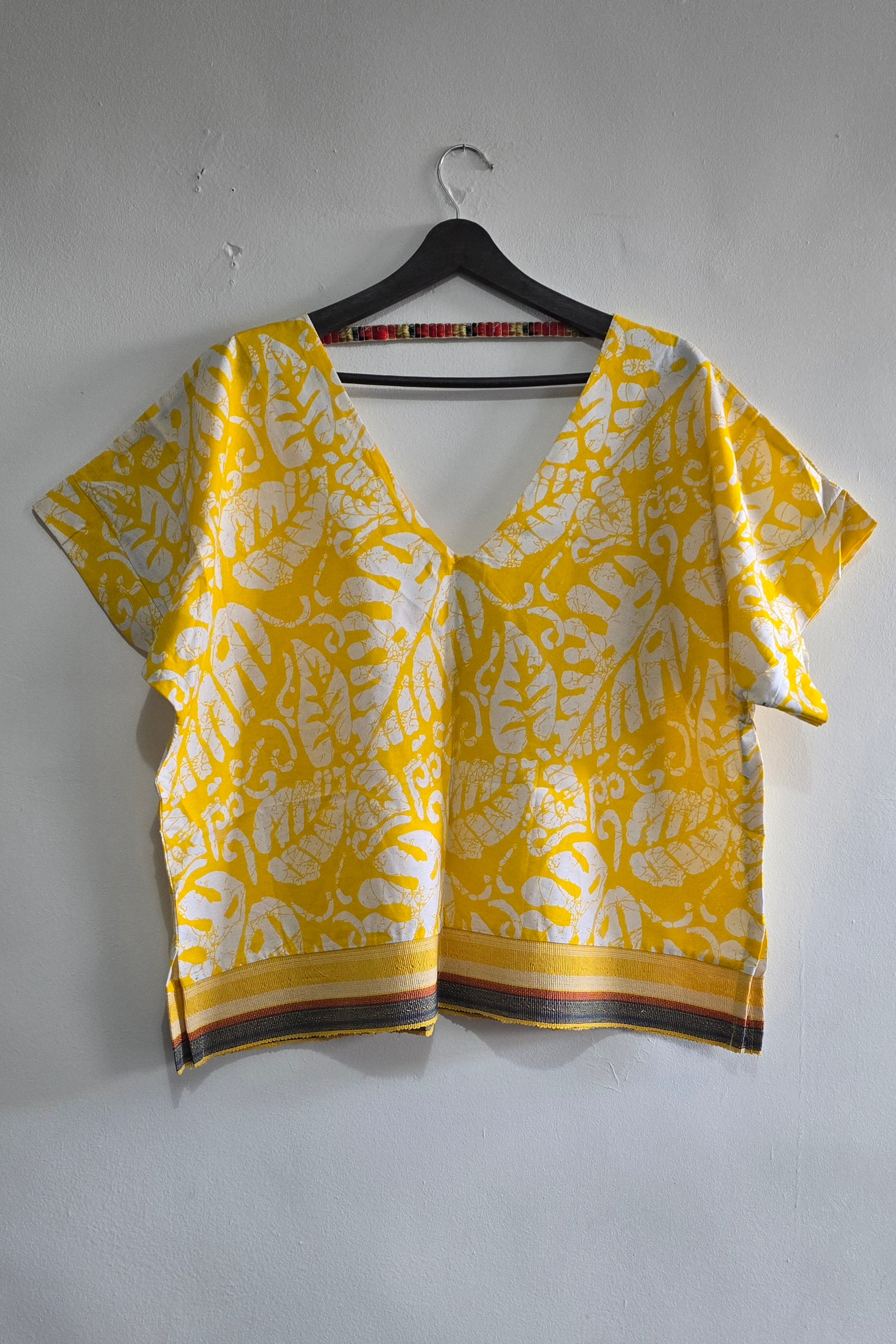 Sunshine Leaf Batik Boxy Top