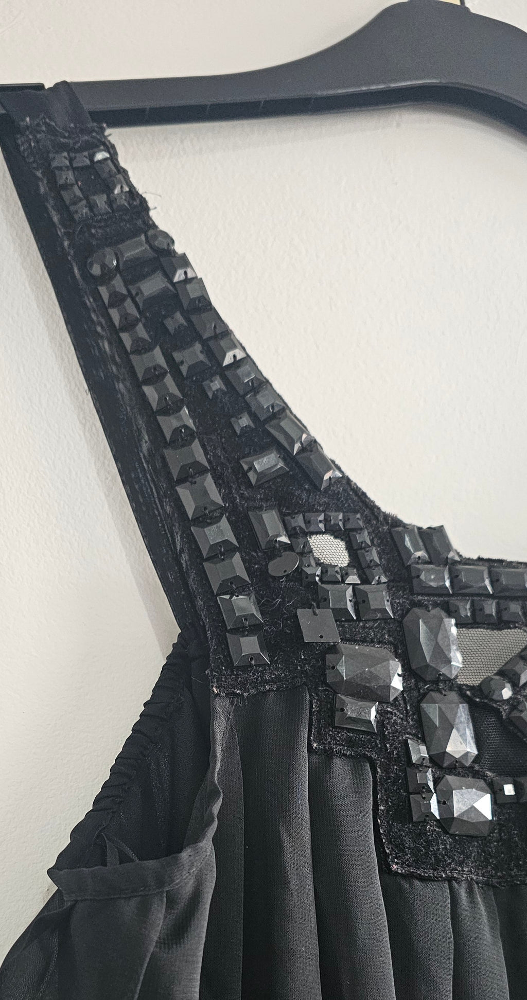 NEXT Embellished Black Chiffon Cocktail Dress