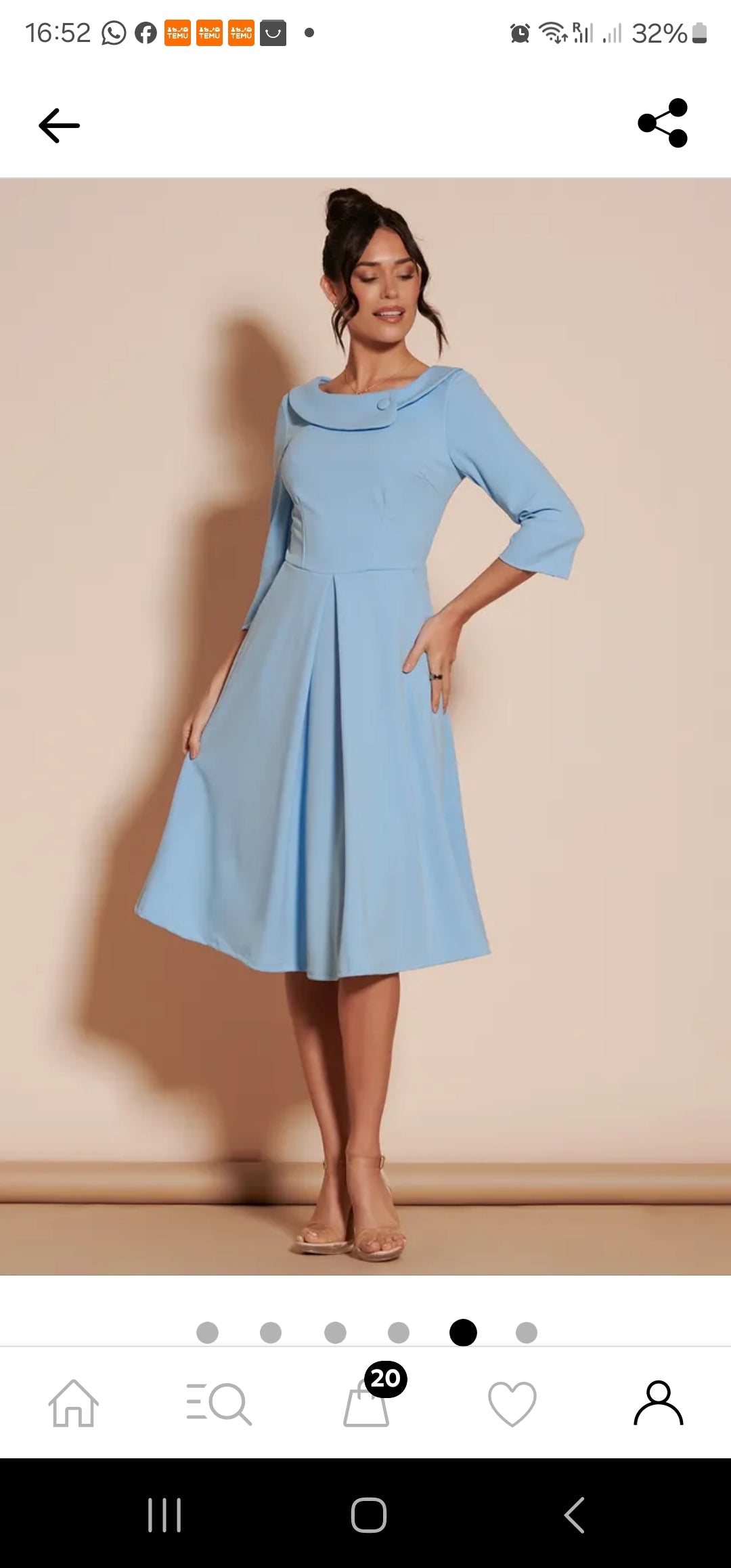 Jolie Moi
Fold Neckline Sleeved Midi
Dress | Size 16