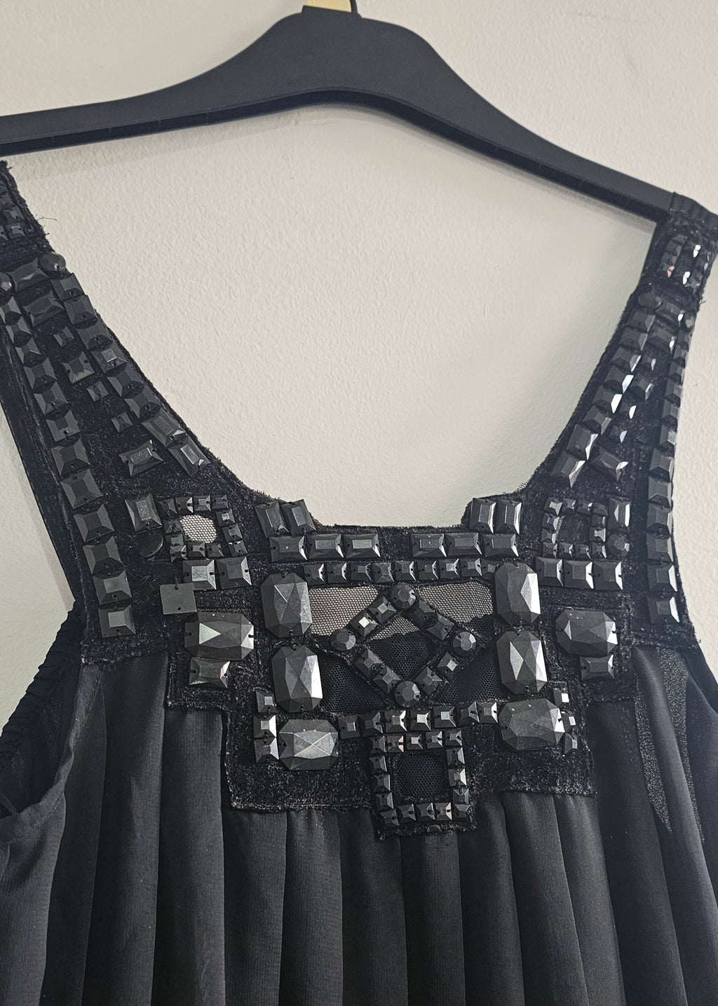 NEXT Embellished Black Chiffon Cocktail Dress
