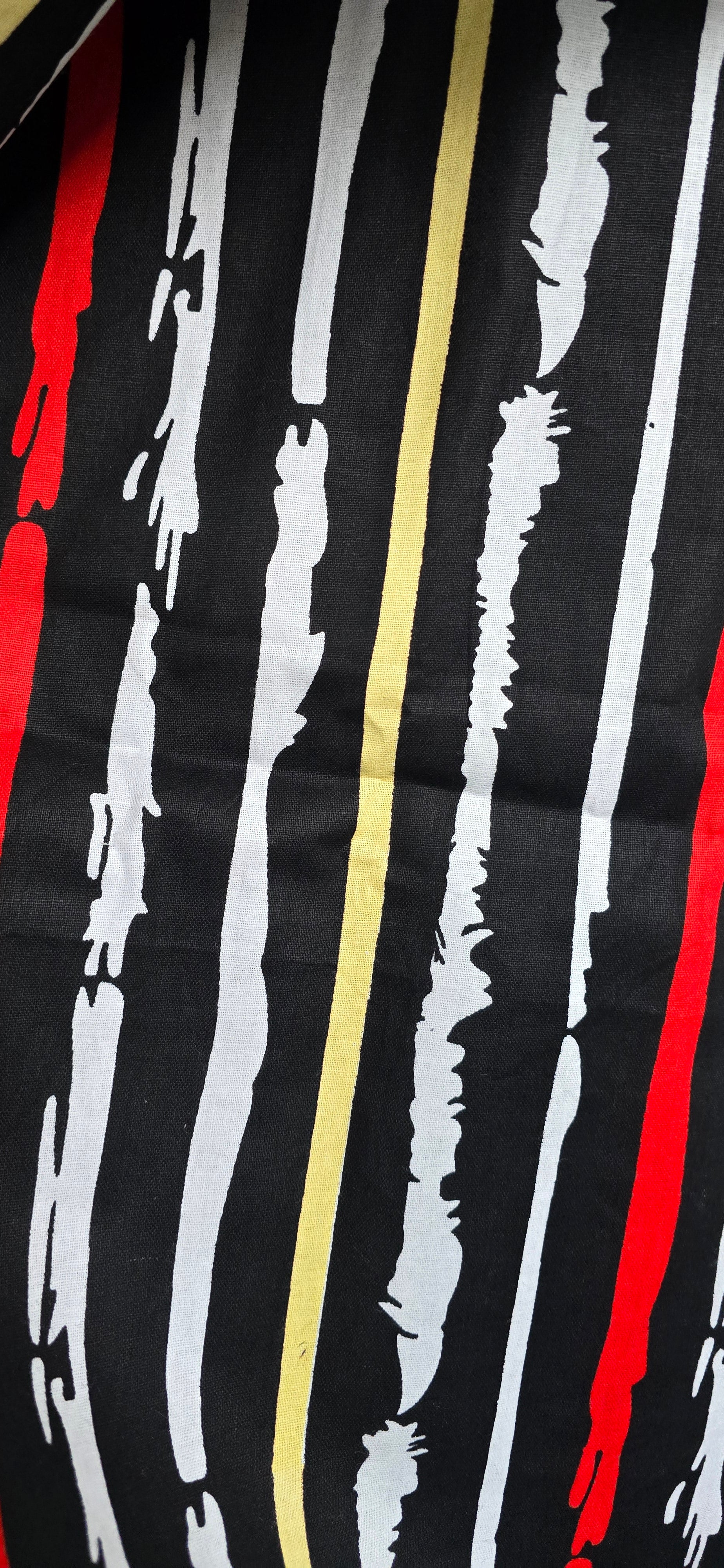 Patchwork Stripes Kaftan – Violet Collar