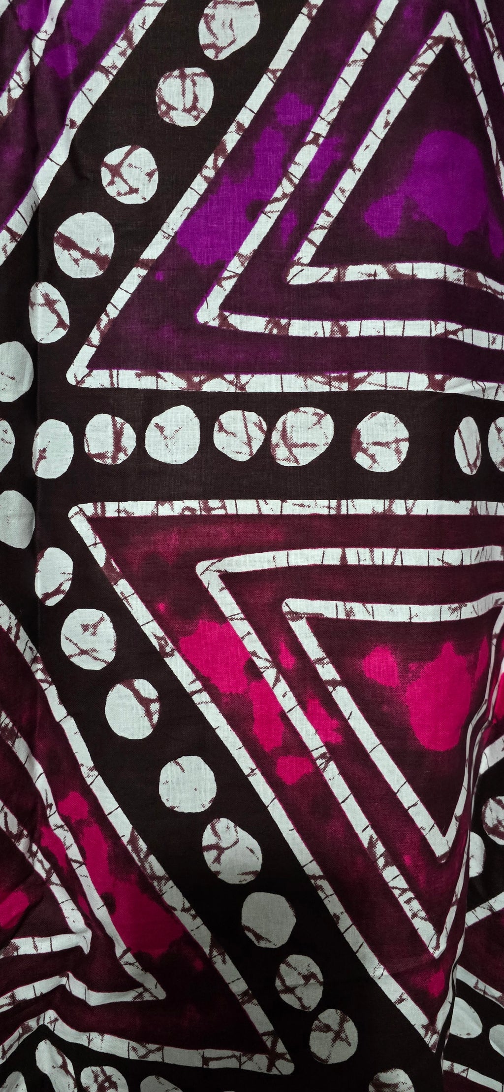 Fuchsia Geo-Batik Kimono Kaftan