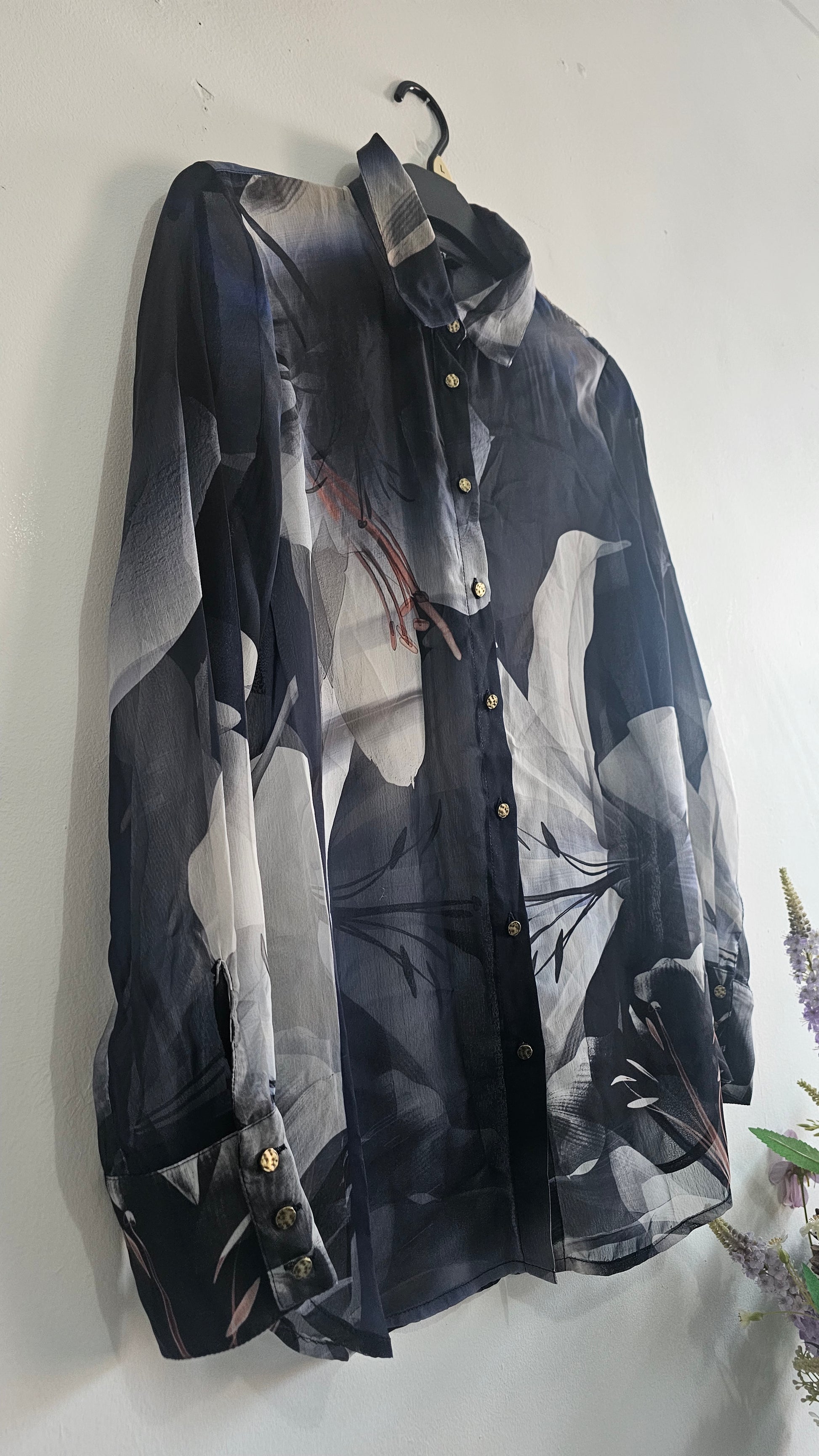 NEXT Women's Floral Print Blouse – Long Sleeve | UK 12 / US 8 / EU 40