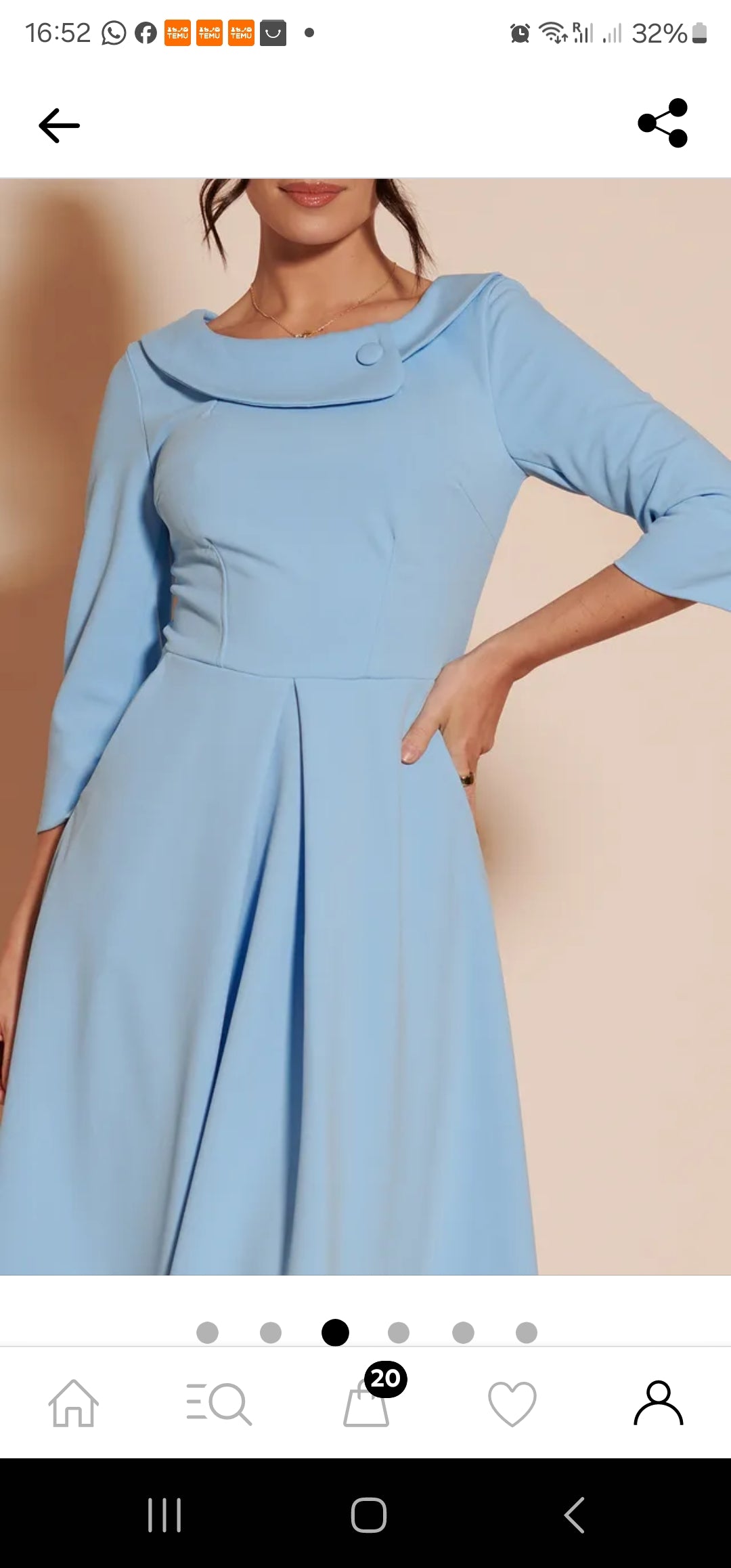 Jolie Moi
Fold Neckline Sleeved Midi
Dress | Size 16