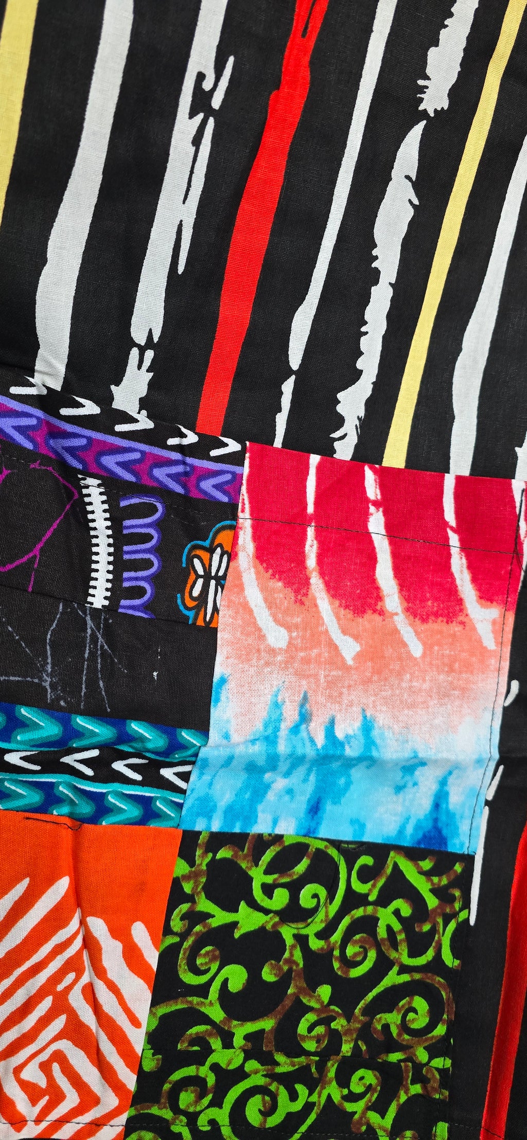 Patchwork Stripes Kaftan – Violet Collar