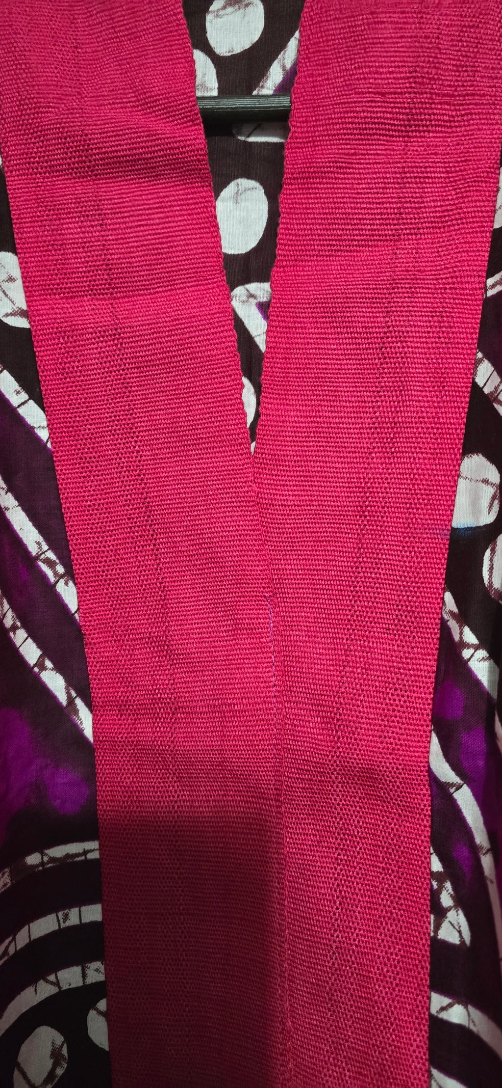 Fuchsia Geo-Batik Kimono Kaftan