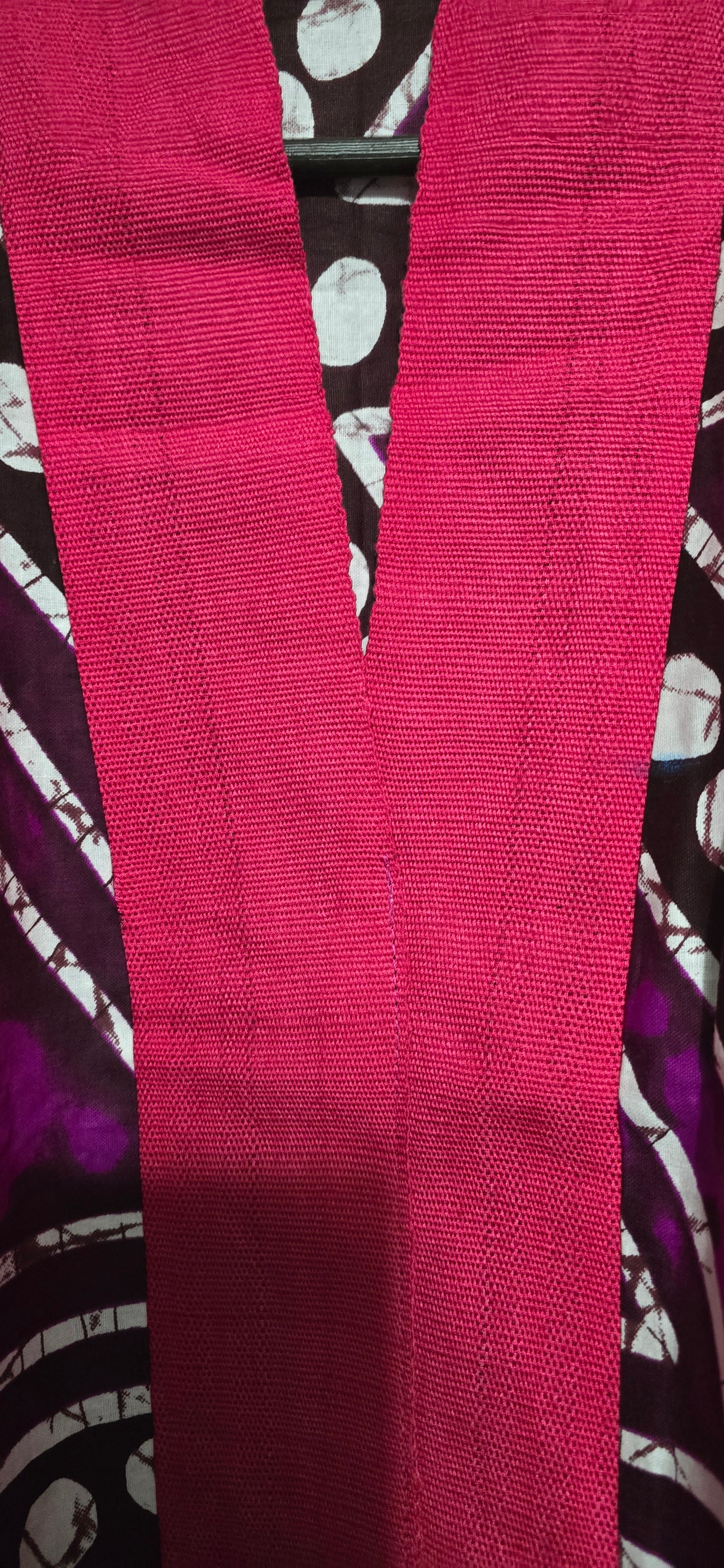 Fuchsia Geo-Batik Kimono Kaftan