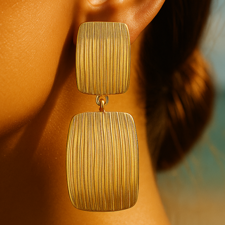 Golden Horizon Drop Earrings