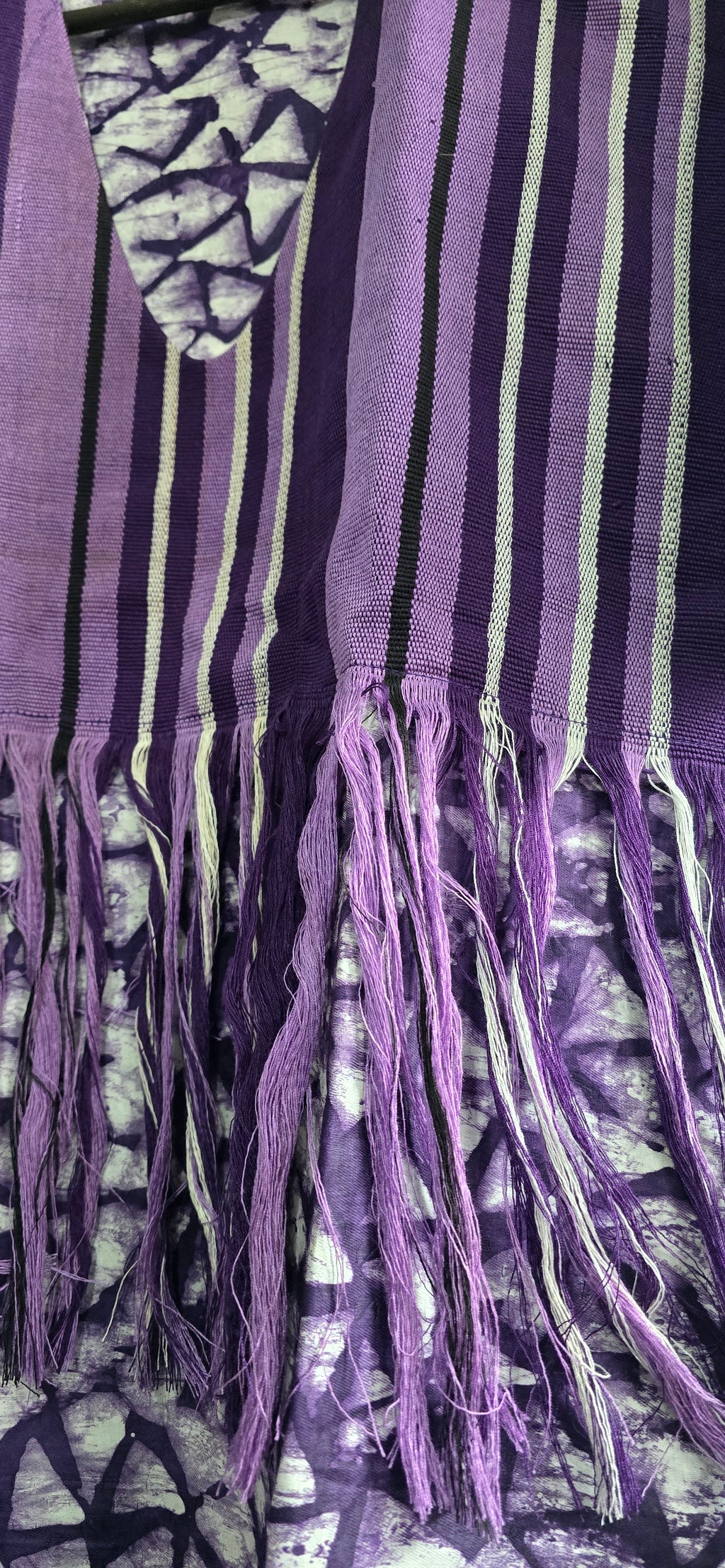 Purple Fringe Panel Kaftan