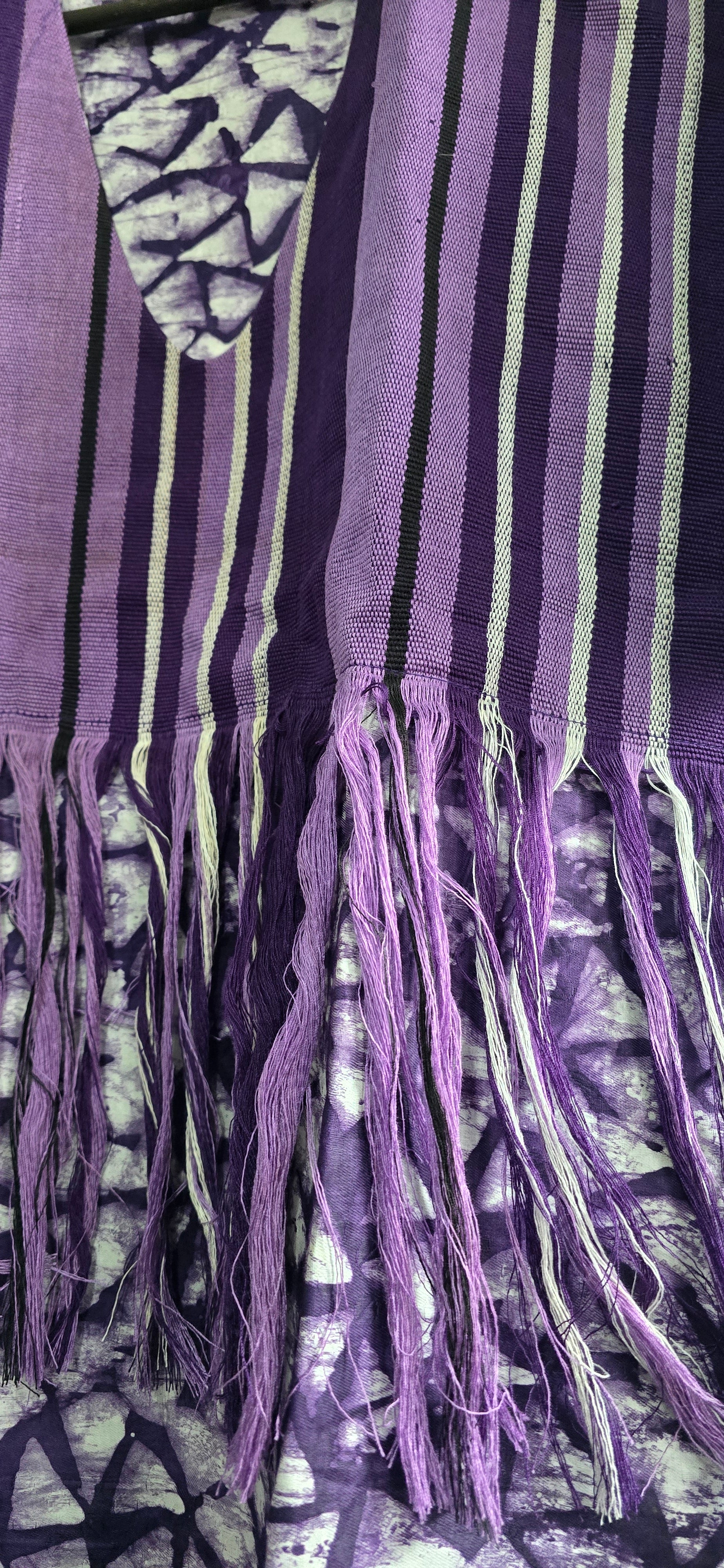 Purple Fringe Panel Kaftan