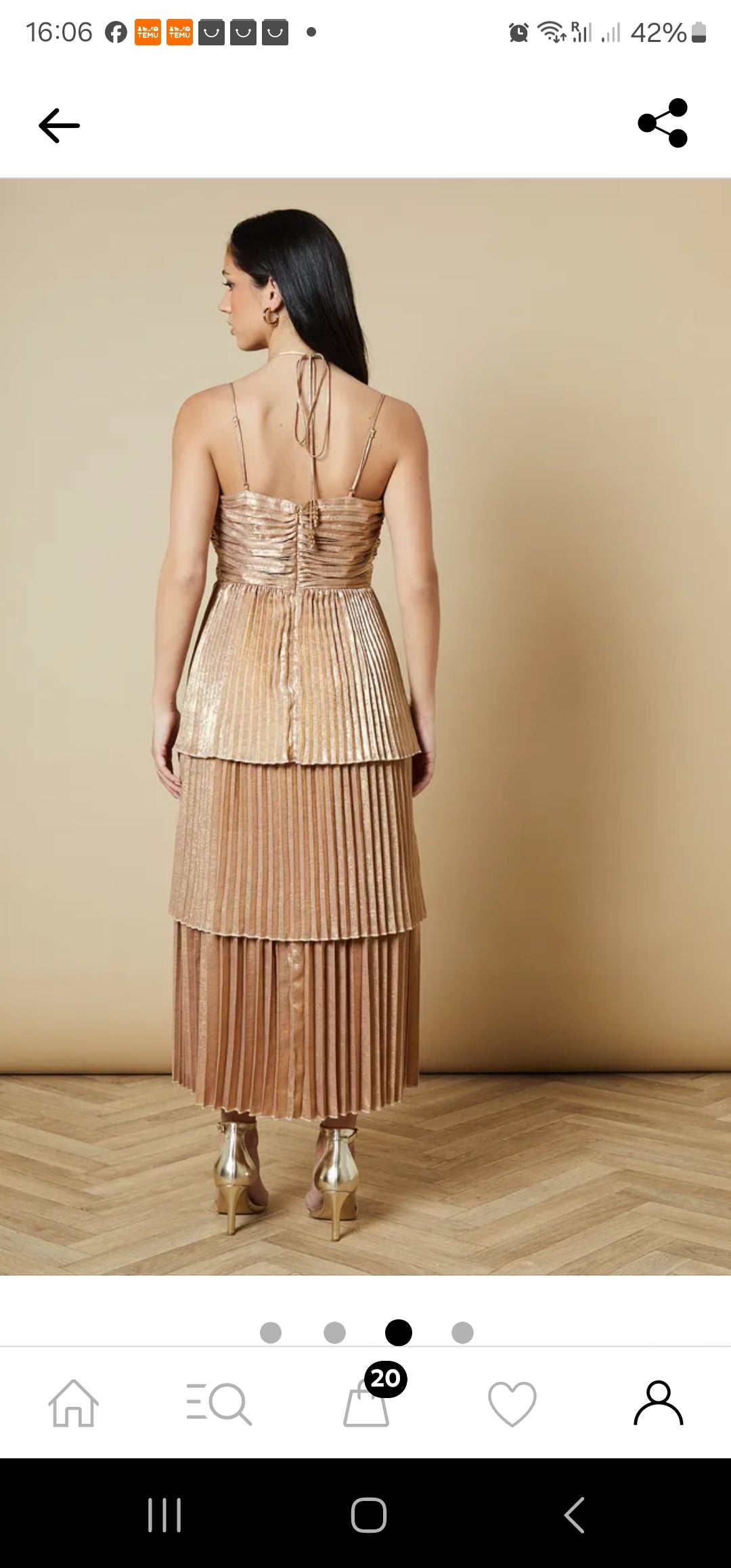 Oasis
Metallic Satin Tie Neck
Midi Dress | Size 12