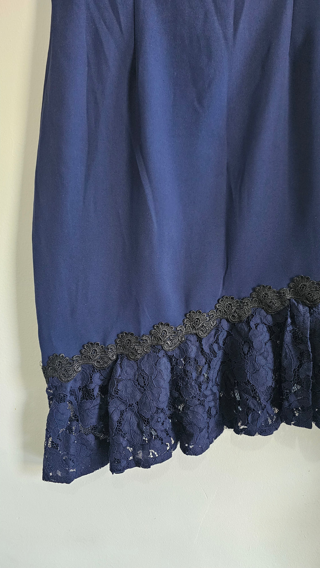 Paper Dolls Petite Navy Lace Trim Mini Dress – Size UK 10