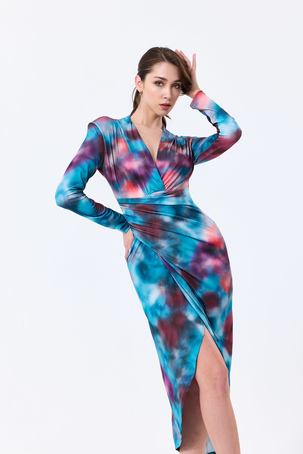 Forever Long Sleeve Wrap Midi dress | Size 16