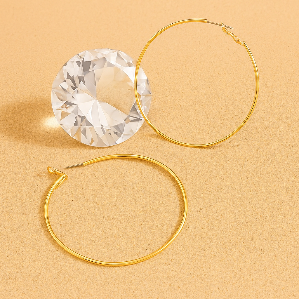 Essential Slim Hoop Earrings – Gold