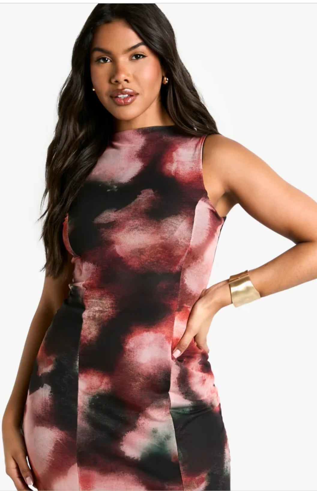 Boohoo
Abstract Godet Hem
Midaxi Dress | Size 12