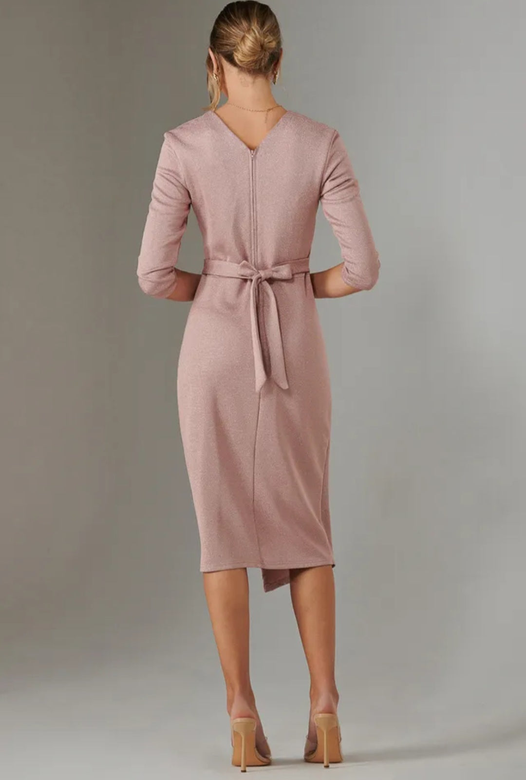 Jolie Moi
Metallic Wrap Bodycon
Dress | Size 16