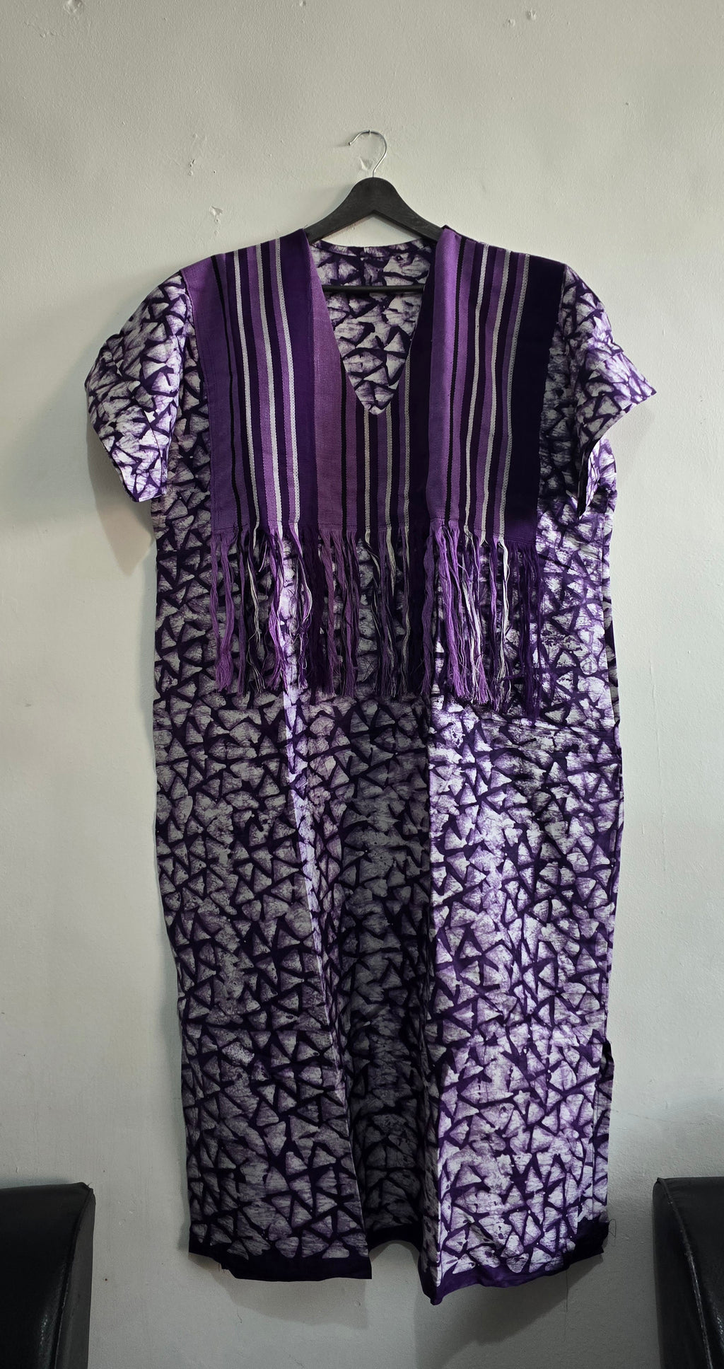 Purple Fringe Panel Kaftan