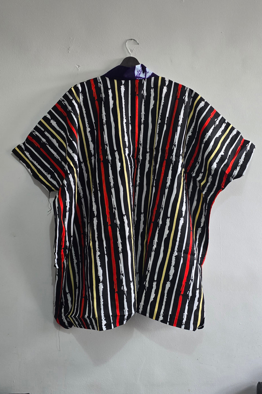 Patchwork Stripes Kaftan – Violet Collar