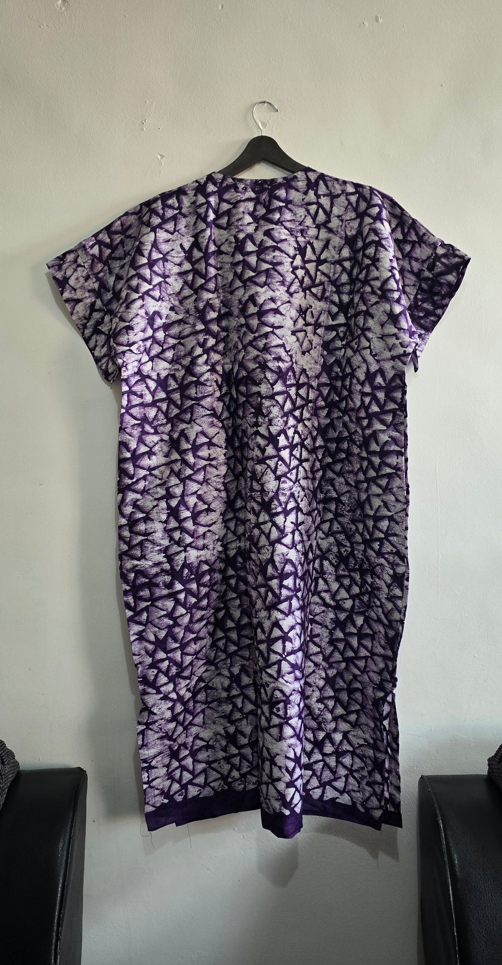 Purple Fringe Panel Kaftan
